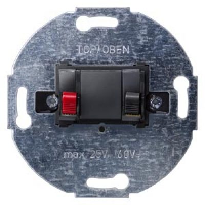 DELTA Loudspeaker connection socket 1-fold, 25V AC 60V DC up to 10 mm quadrant release lever