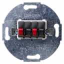 DELTA Loudspeaker connection socket 2-fold, 25V AC 60V DC up to 10 mm quadrant release lever