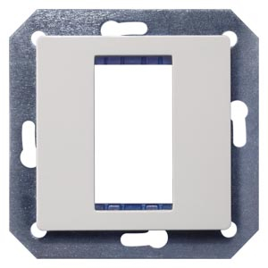 DELTA i-system titanium white Module rack, 1 x incl. intermediate frame Screw mounting