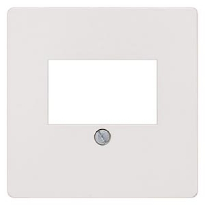 DELTA i-system cover plate 55 x 55 mm for TAE connection socket and loudspeaker connection socket titanium white