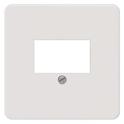 DELTA profil, Cover plate 65x 65 mm for TAE connection socket and loudspeaker connection socket silver