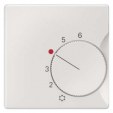 DELTA i-system titanium white Room temperature controller cover Normally-closed contact/change-over contact, 55x 55 mm