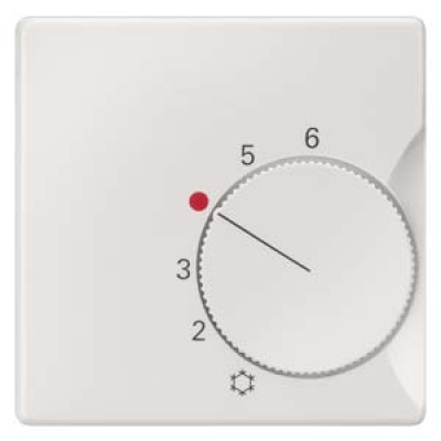 DELTA i-system titanium white Room temperature controller cover Normally-closed contact/change-over contact, 55x 55 mm