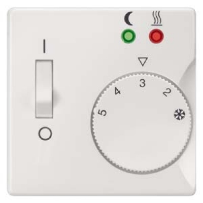 DELTA i-system titanium white Room temperature controller cover Direct floor heating, 55x 55 mm