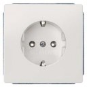DELTA style. titanium white SCHUKO socket outlet 10/16 A 250 V cover plate 68 x 68 mm