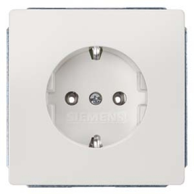 DELTA style. titanium white SCHUKO socket outlet 10/16 A 250 V cover plate 68 x 68 mm