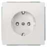 DELTA style. titanium white SCHUKO socket outlet 10/16 A 250 V cover plate 68 x 68 mm