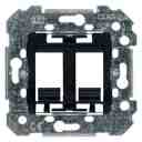 CORAL, IRIS, MEGA Adapter 2-fold RJ45, RJ11 Communication socket support ring with claws