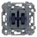 IRIS, MEGA Two-way switch 2-fold with support ring 10A 250V AC Claws