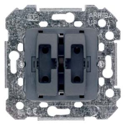 IRIS, MEGA Two-way switch 2-fold with support ring 10A 250V AC Claws