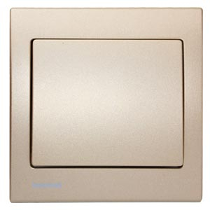 IRIS Cover plate for R, TV, SAT socket, 2-hole sand gold