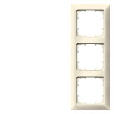 DELTA line, electrical white frame 3-fold, 222x 80 mm