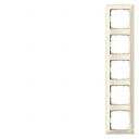 DELTA line, electrical white frame 5-fold, 364x 80 mm