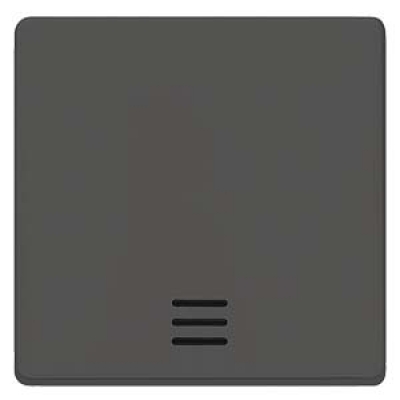 DELTA i-system carbon metallic Rocker switch with window, 55x 55 mm for pilot lamp/off/changeover switch for neutral pushbutton and for push-buttons with separate feedback signal