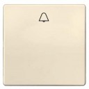 DELTA i-system electrical white Rocker switch with bell symbol for pushbutton, 55x 55 mm