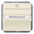 DELTA i-system HotelCard switch illuminated electrical white, 55x 55 mm