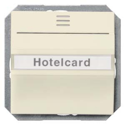 DELTA i-system HotelCard switch illuminated electrical white, 55x 55 mm