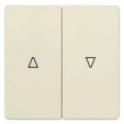 DELTA i-system electrical white Rocker switch with shutter symbols for shutter pushbutton, 55x 55 mm