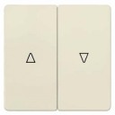 DELTA i-system electrical white Rocker switch with shutter symbols for shutter pushbutton, 55x 55 mm