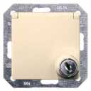 DELTA i-system electrical white SCHUKO socket outlet 10/16 A 250 V With screwless Connection terminals with increased touch protection w. spring flap 55x 55 mm, with lock