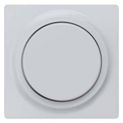 DELTA i-system aluminum-metallic Cover plate for dimmer with rotary knob 55x 55 mm