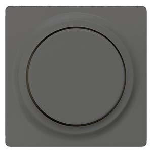 DELTA i-system carbon metallic Cover plate for dimmer with rotary knob 55x 55 mm