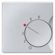 DELTA i-system aluminum-metallic Room temperature controller cover Normally-closed contact/change-over contact, 55x 55 mm