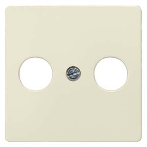 DELTA i-system electrical white antenna cover plate 55x 55 mm for broadband connection socket RF/TV