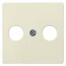 DELTA i-system electrical white antenna cover plate 55x 55 mm for broadband connection socket RF/TV