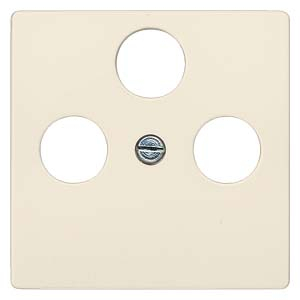 DELTA i-system Cover plate TV/RF/SAT 3-hole electrical white