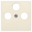 DELTA i-system Cover plate TV/RF/SAT 3-hole electrical white