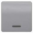 DELTA profil, silver Rocker switch, 65x 65 mm for pilot lamp/off/changeover switch for pushbutton with separate feedback signal