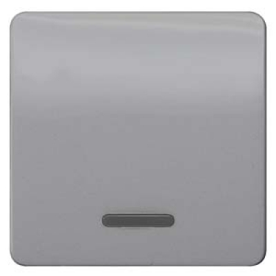 DELTA profil, silver Rocker switch, 65x 65 mm for pilot lamp/off/changeover switch for pushbutton with separate feedback signal