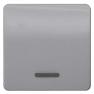 DELTA profil, silver Rocker switch, 65x 65 mm for pilot lamp/off/changeover switch for pushbutton with separate feedback signal