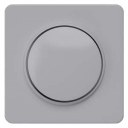 DELTA profil, silver Cover plate for dimmer with rotary knob 65x 65 mm