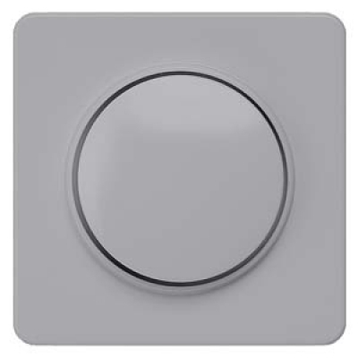 DELTA profil, silver Cover plate for dimmer with rotary knob 65x 65 mm