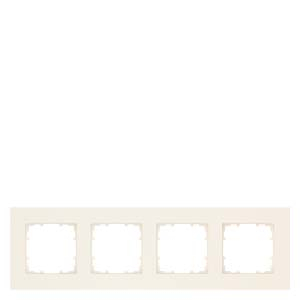 DELTA miro Frame 4-fold Dimensions 90x 90 mm electrical white