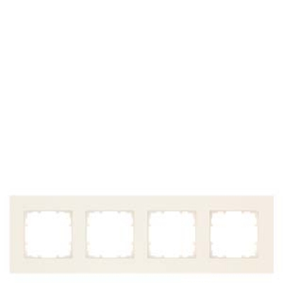DELTA miro Frame 4-fold Dimensions 90x 90 mm electrical white