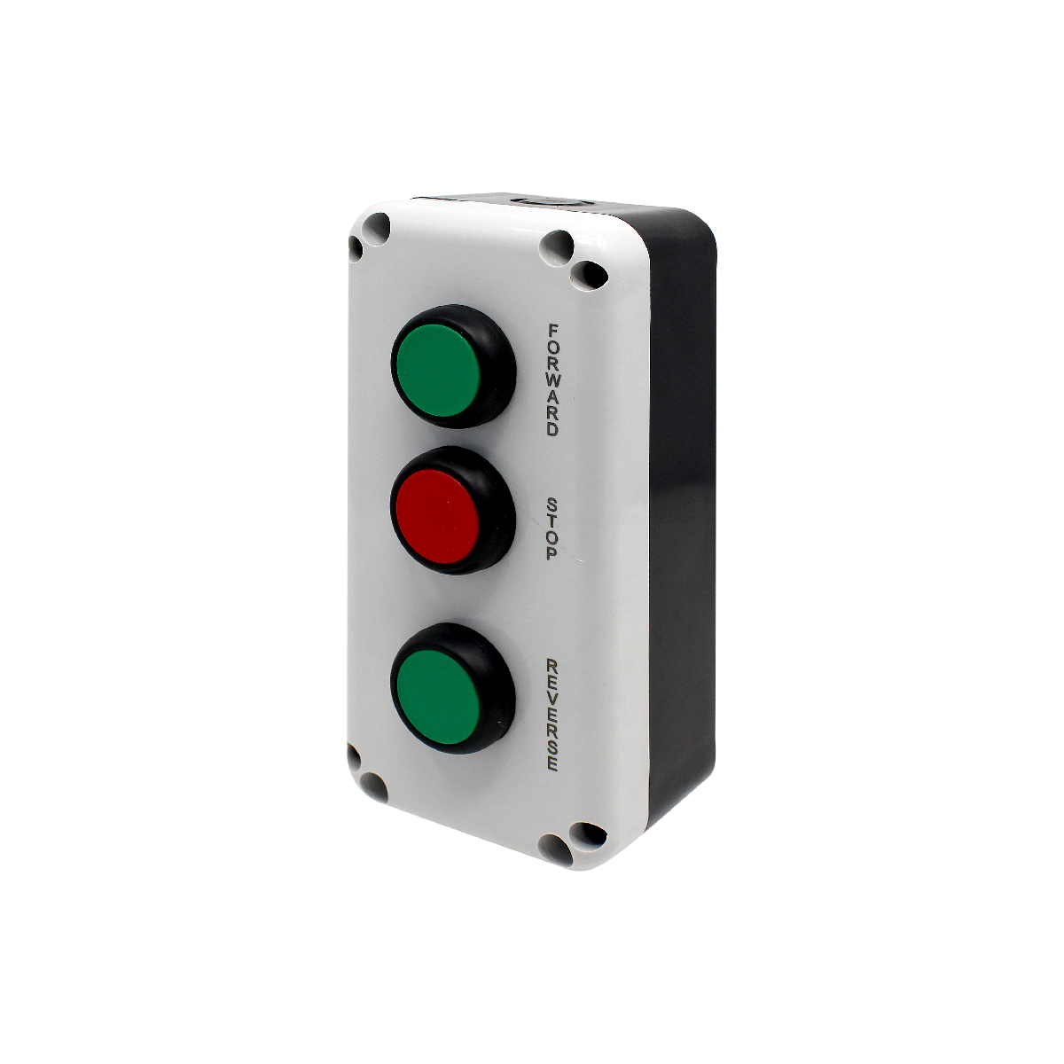 PBSL3FSR кнопочный пост, кнопка forward, 1NO - зеленая, кнопка stop, 1NC - красная, кнопка reverse, 1NO зеленая