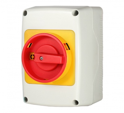 PNGRS3210LK emergency ON-OFF switch with padlocking 3P 32A IP65