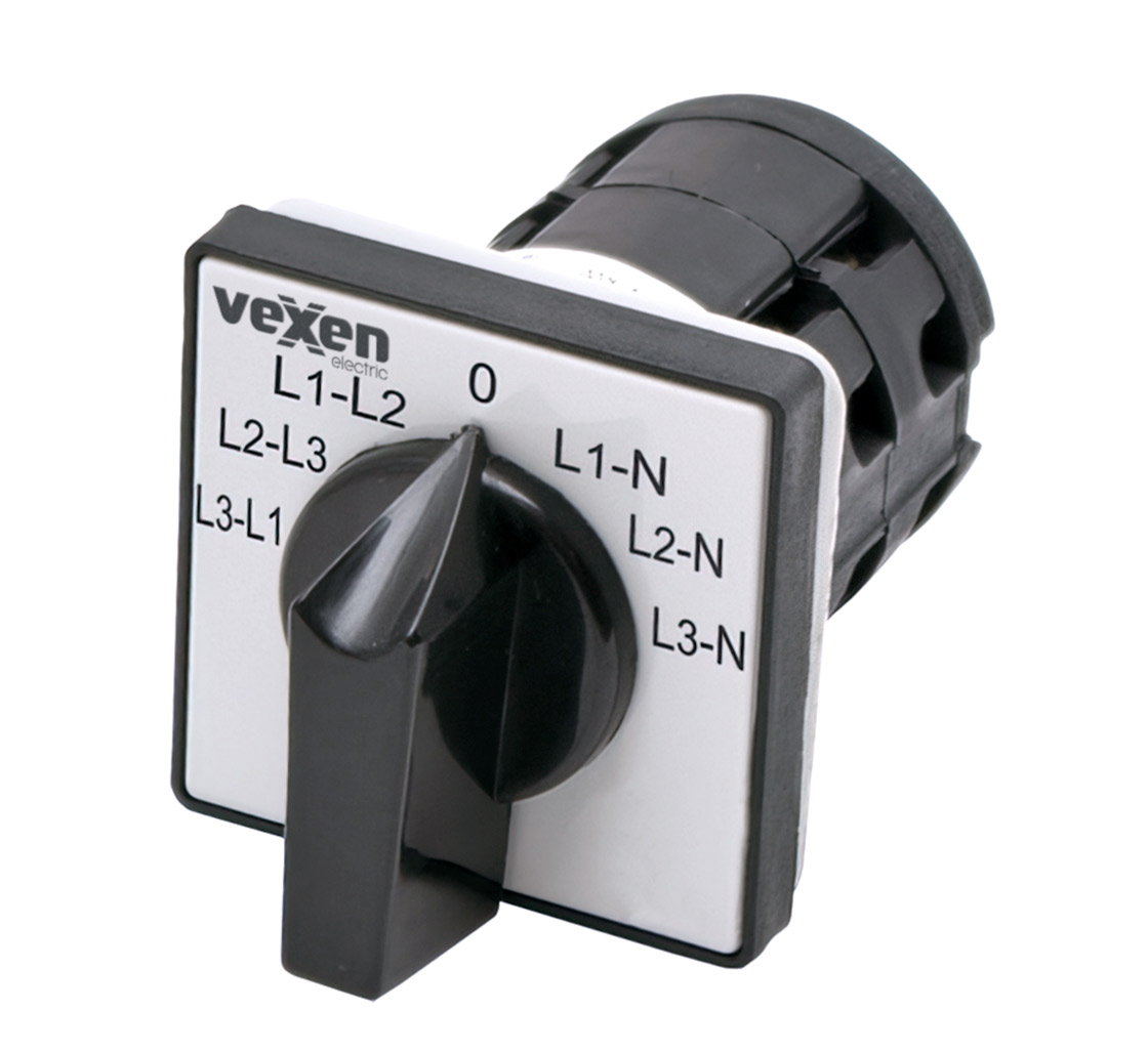 RS03266U поворотный кулачковый переключатель L1-N, L2-N, L3-N, 0, L1-L2, L2-L2, L3-L1 32A