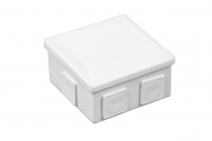 S-BOX Nozarkārba virsapmetuma IP44 80x80x40mm ar kvadrātveida ievadu balta