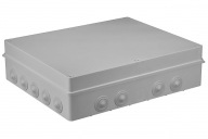 S-BOX Nozarkārba virsapmetuma IP65 460x380x120mm ar ievadiem pelēka