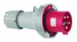CEE plug, IP67, 125A, 3-pole, 230V, 6h, blue