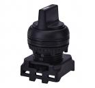 SA3N45-D trīstāvokļu pagriežams pārslēdzis, ar fiksāciju 1-0-2, melns