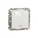 Sedna Design & Elements. 2-way Push-Button 10A Blue Loc LED. white