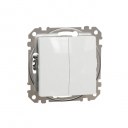 Sedna Design & Elements. double 1-way Push-Button 10A. white