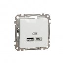Sedna Design & Elements. USB charger A+C. 2.4A. white