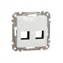 Sedna Design & Elements. dbl plate AMP MOL KEL cat5e 6 UTP. white