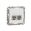 Double DATA Outlet CAT 6 STP. Sedna Design & Elements. RJ45. White